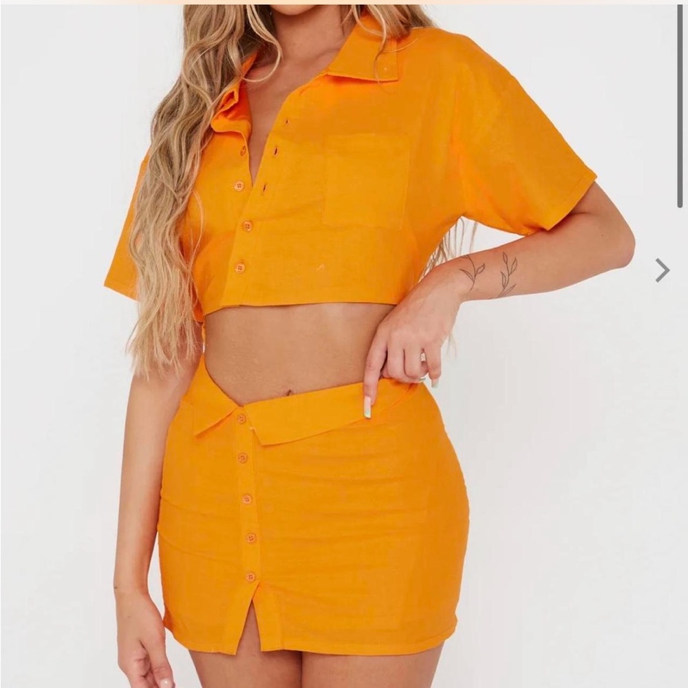Linen cutout dress